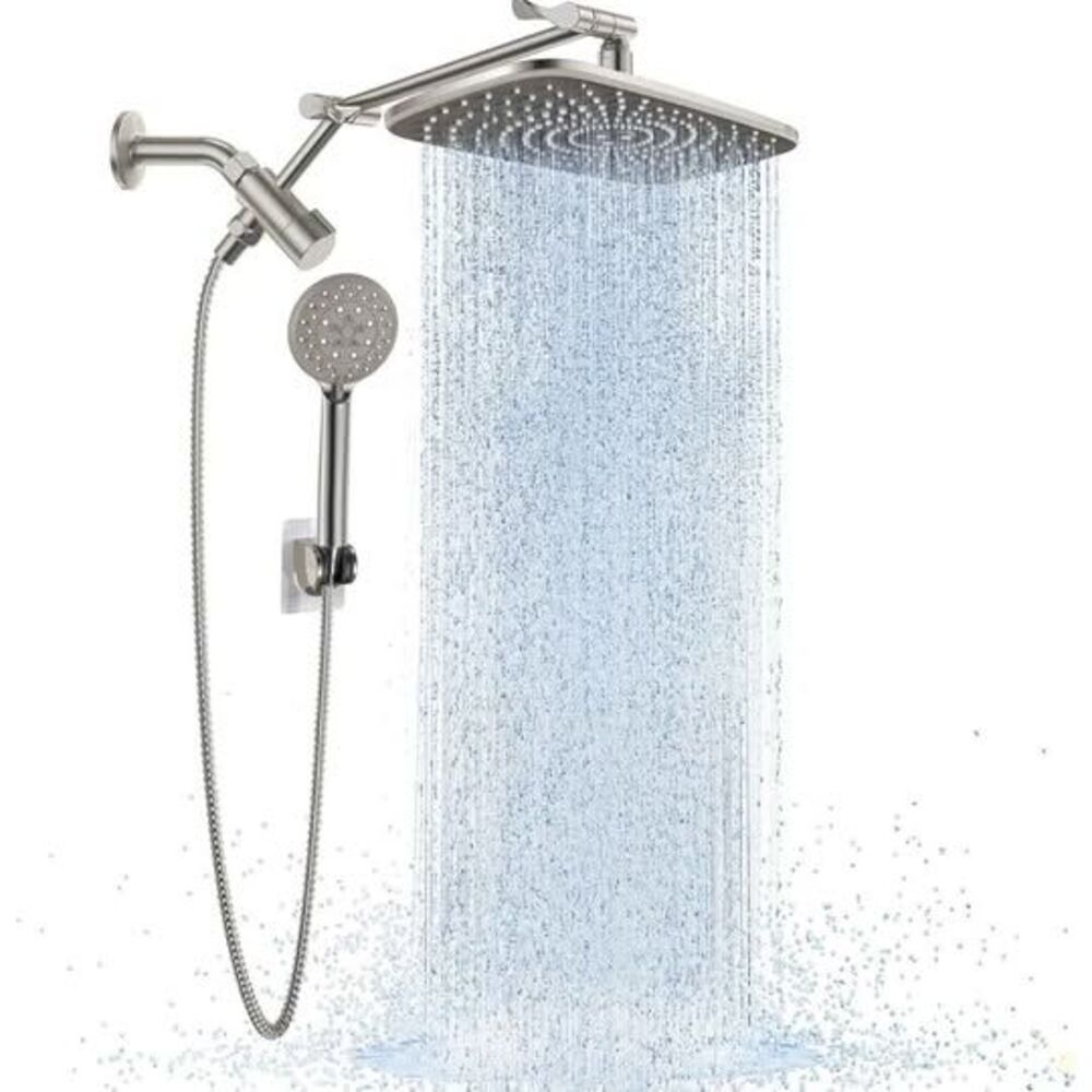 Stainless Steel Dual Rainfall and Handheld Shower Head System - New in box